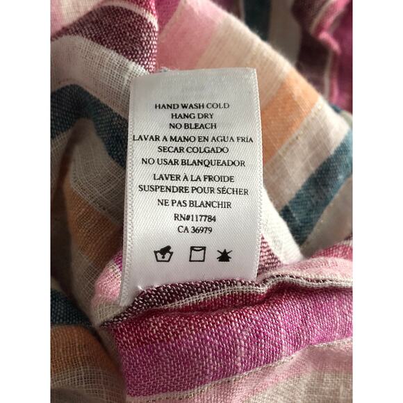 Rails Women's XS Stripe Tie Front Button Up Shirt - Picture 8 of 8